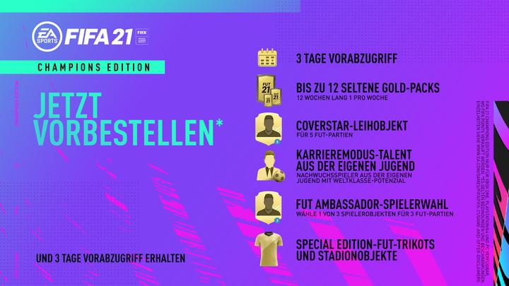 Produktbild EA Games FIFA 21 Champions Edition Preorder (Xbox One X, Xbox Series X, Multilingual)