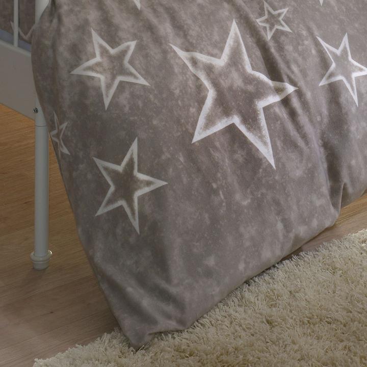 Produktbild BettwarenShop Sterne taupe (Bettwäsche Set, 80 x 80 cm, 155 x 220 cm)