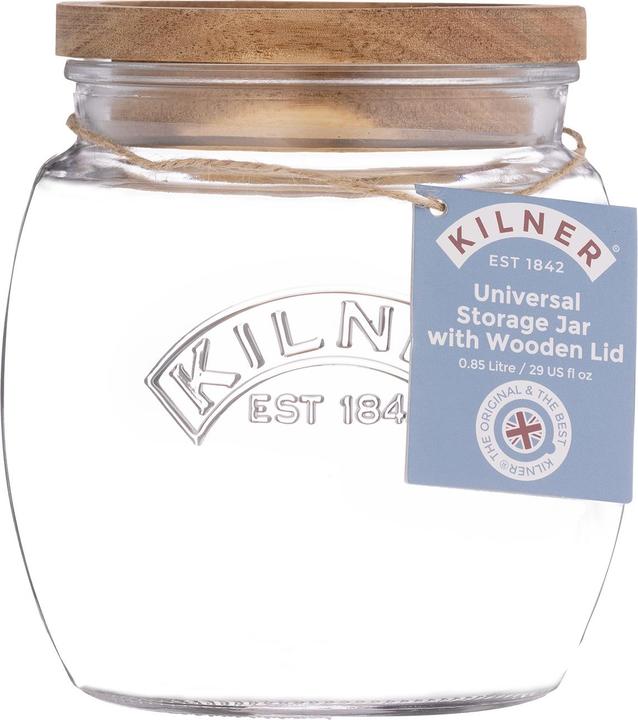Produktbild Kilner Universal Vorratsglas 0.85 l - Deckel aus Akazienholz (1 Stk., 0.85 l)