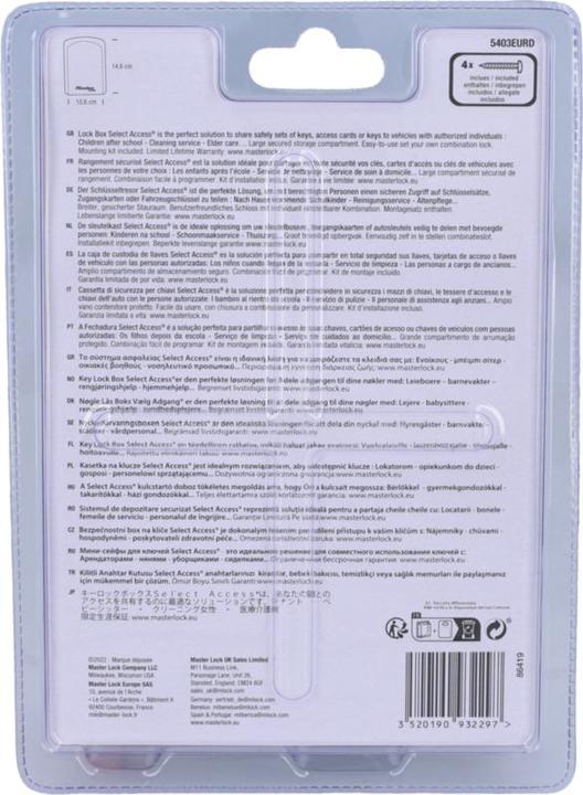 Actual product image Master Lock Select Access 5403EURD