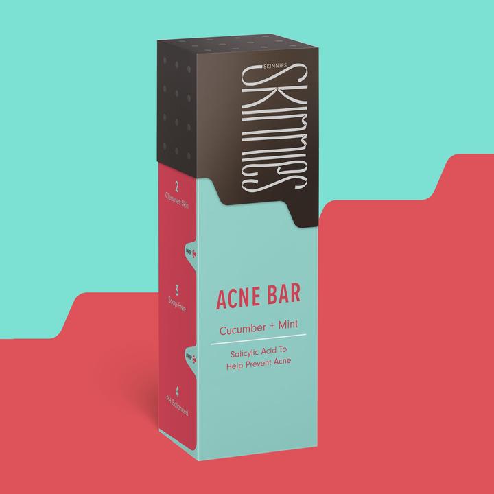 Actual product image Skinnies Acne Bar Cucumber and Mint (Soap, 100 ml)