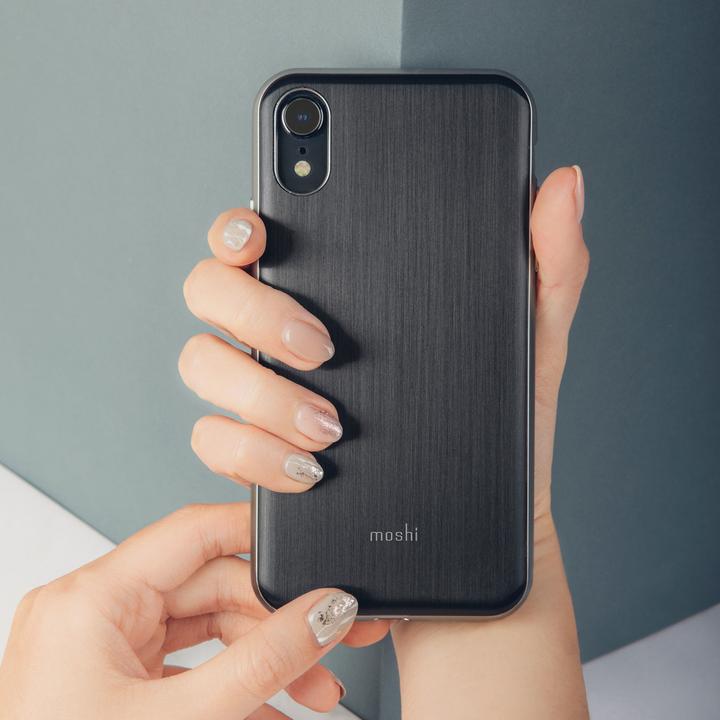 Actual product image Moshi iGlaze for iPhone XR Armour Black - slim hardshell case (Apple iPhone XR)