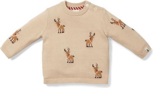 Little Dutch Knitted Christmas sweater reindeers - 74 (74)
