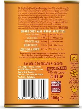 Immagine prodotto Edgard & Cooper Adulto con pollo e tacchino (Adulto, 6 pz., 2400 g)