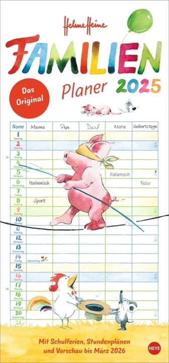 Immagine prodotto Heye Familienplaner (21 x 45 cm, Copertina rigida, Tedesco)