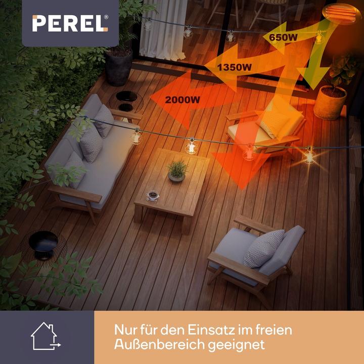 Produktbild Perel Terrassen-Strahler - zum Aufhängen - 2000 W (2000 W)