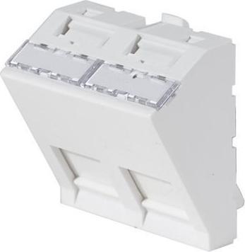 Immagine prodotto Générique Piastra a muro con angolo di 30° per 2 prese RJ45 - 45 x 45 mm