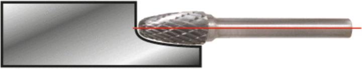Produktbild KS Tools HM Rundbogen-Frässtift Form F (Form F)