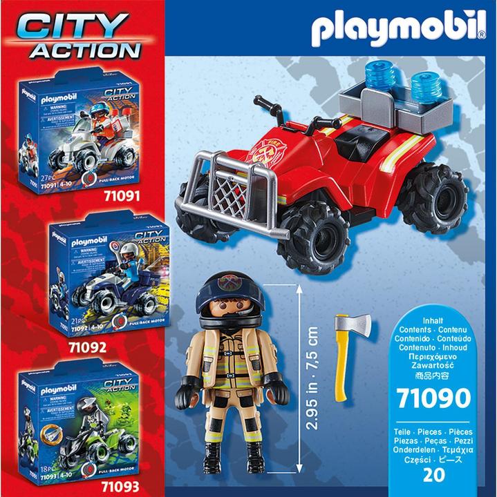 Image du produit Playmobil Quad de vitesse des pompiers (71090, Playmobil City Action)