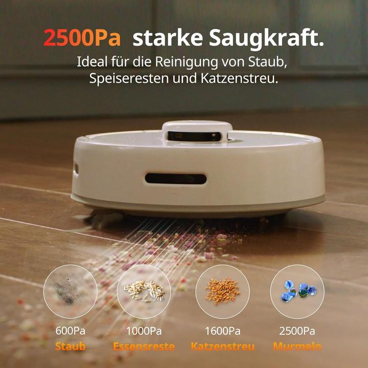 Actual product image SwitchBot Mini robot hoover K10+ Pro Robot hoover with suction dust