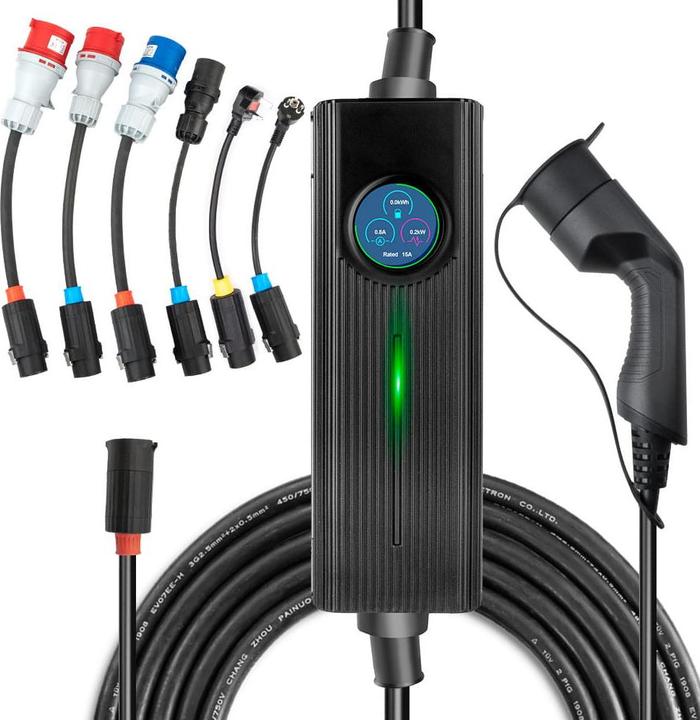 Produktbild Platinet Pocketbox do samochodów elektrycznych, kabel 6m,16 kW (45802) (Typ 2, 16 kW, CEE 16, CEE32 rot, CEE 32)