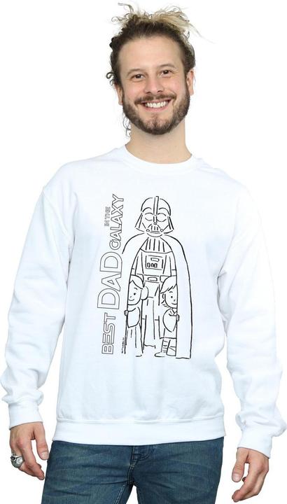 Actual product image Star Wars Mens Best Dad In The Galaxy Sweatshirt (4XL)