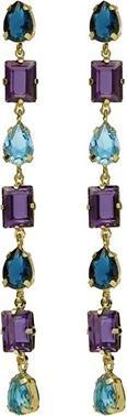 Victoria Cruz - Luxury long earrings with crystals Balance A4719-12DT
