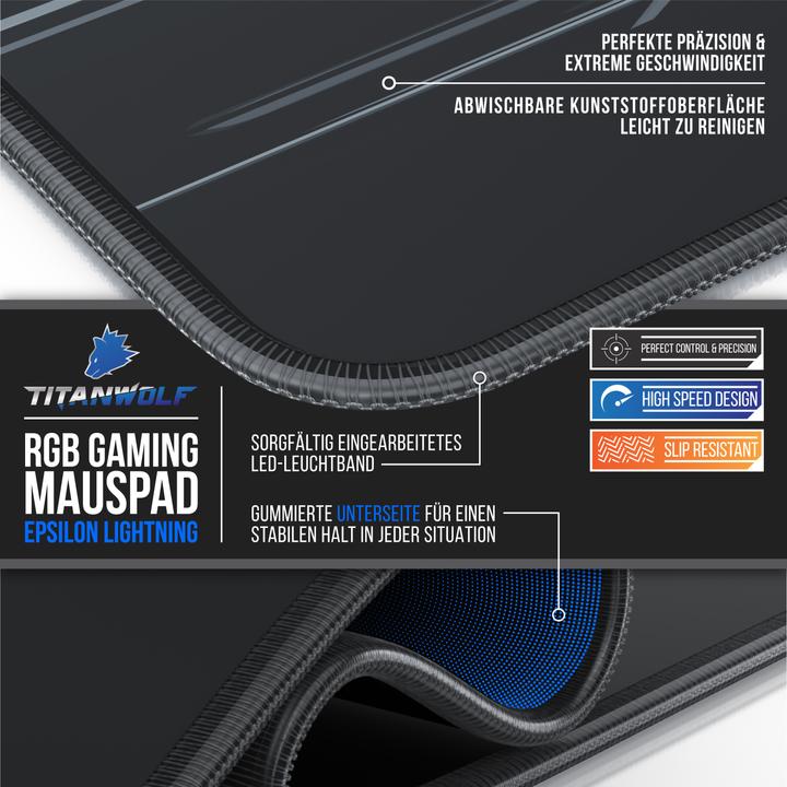Produktbild Titanwolf RGB Gaming Mauspad (XL)