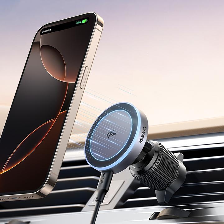 Actual product image Ugreen Magnetic Wireless Car Charger W708