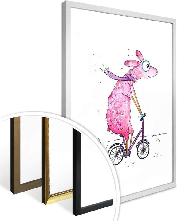 Image du produit Trenddeko Lama à vélo (24 x 30 cm)