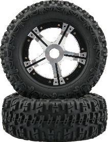 Produktbild Amewi 054025 Vorderrad komplett auf Aluminium Felge. 2 Stück