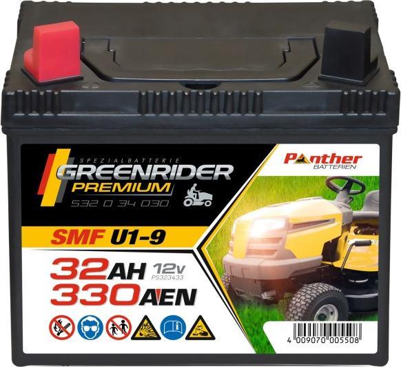 Image du produit Panther Batterien Batterie de tracteur de pelouse 53034 12V 32Ah (12 V, 32 Ah)