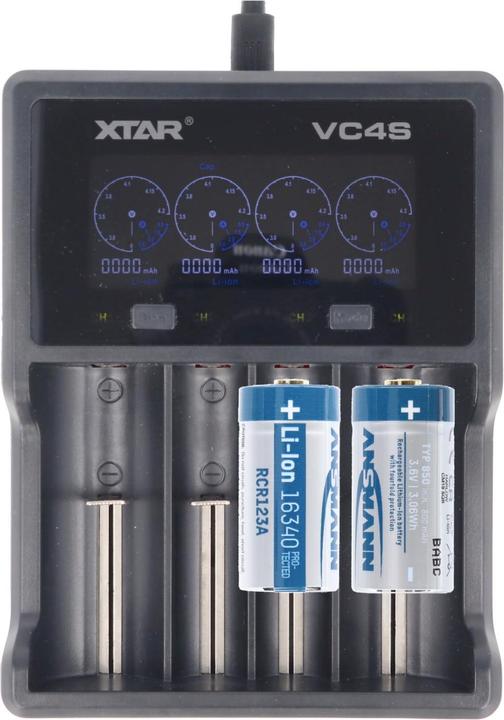 Produktbild Fenix Akku CR123 A 2 Stück und Schnell-Ladegerät (2 Stk., CR123A, 760 mAh, Akku)