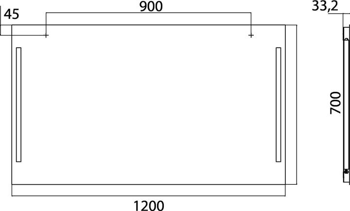 Actual product image Emco light mirror premium, LED light mirror premium 1200 x 700 mm