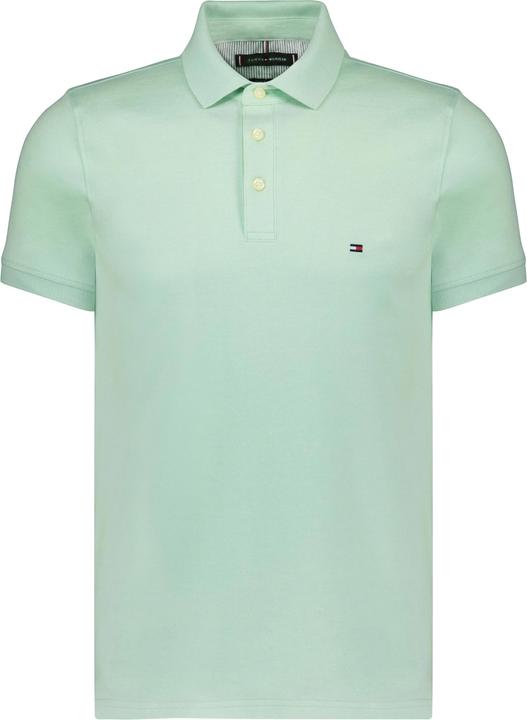 Tommy Hilfiger Polo Shirt Mouline Slim Minty Essence/Ivory (48)