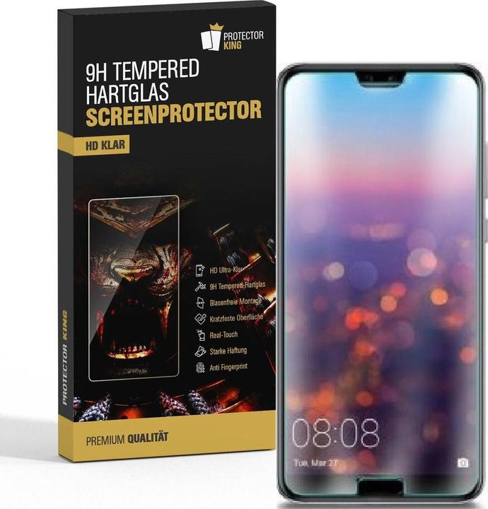 Produktbild Protectorking 1x echtes Tempered 9H Panzerhartglas 3D KLAR (1 Stück, Honor 10)