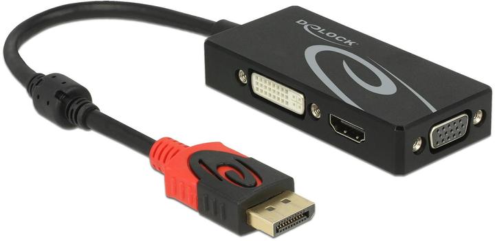 Produktbild Delock Displayport 1.2 zu HDMI/VGA/DVI Adapter, 4K (DVI, VGA, HDMI, 20 cm)