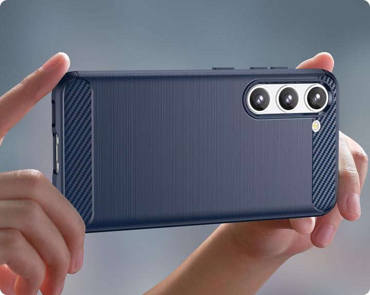 Produktbild Hurtel Carbon Case für Samsung Galaxy S23 flexible Silikon-Carbon-Hülle blau (Samsung Galaxy S23)