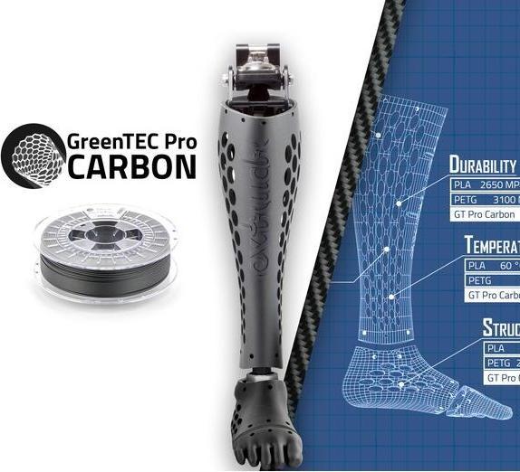 Produktbild Extrudr Greentec Pro Carbon - 1.75mm (Carbon, 1.75 mm, 800 g, Grau)