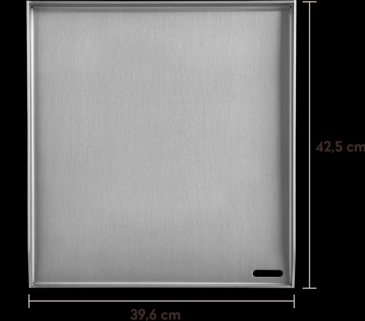 Produktbild Burnhard Plancha Grillplatte Edelstahl EARL 42,5 x 39,6 x 3 cm