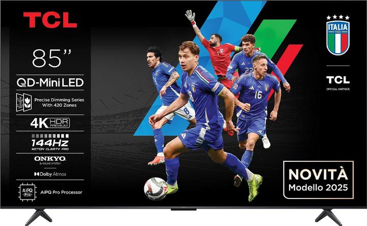 Immagine prodotto TCL Serie Q6C Smart TV QD-MiniLED 4K 85" 85Q6C, audio Onkyo 2.1, Dolby Vision IQ & Atmos, Google TV (85", Mini-LED, 4K, 2025)