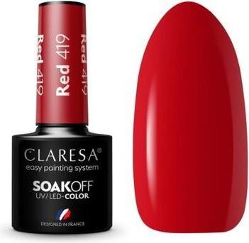 Actual product image Claresa Soak Off UV/LED Red hybrid polish 419 5g (419 RED UV, UV gel varnish)