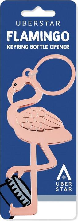 Actual product image Uberstar Flamingo bottle opener with key ring (Bottle opener)