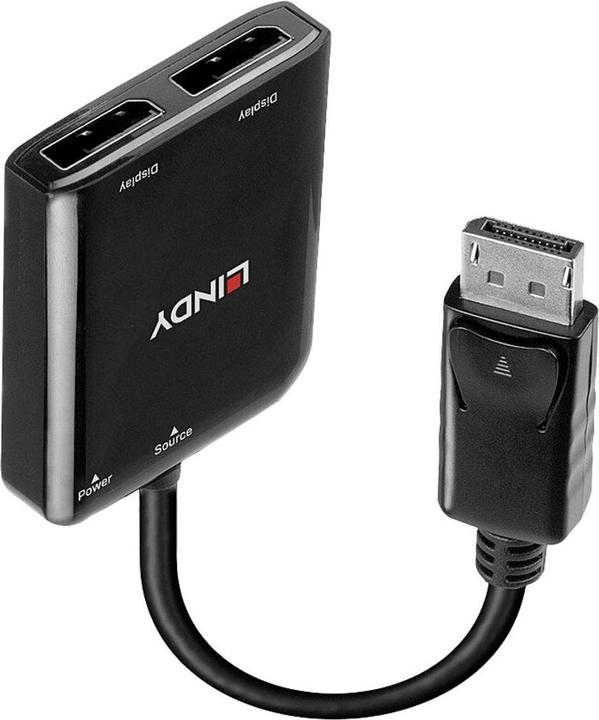 Produktbild Lindy 2 Port DisplayPort 1.2 MST Hub Zum Anschluss von 2 DisplayPort Displays an einen Computer mit Displa (USB-A, 2 Ports)