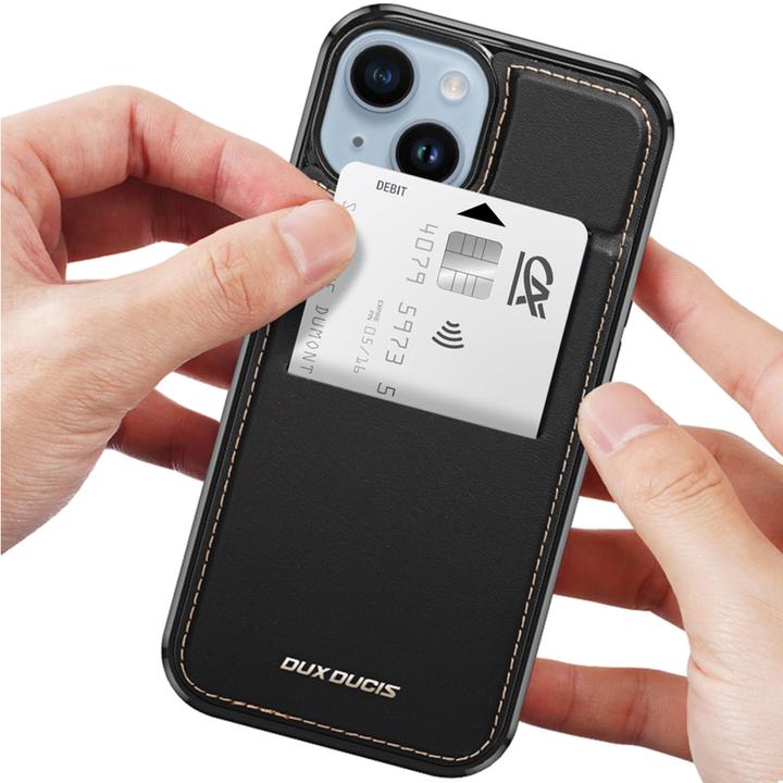 Immagine prodotto Dux Ducis Custodia a portafoglio 3in1 con supporto per iPhone 15 MagSafe RFID Blocking Rafi Mag - Ne (Apple iPhone 15)