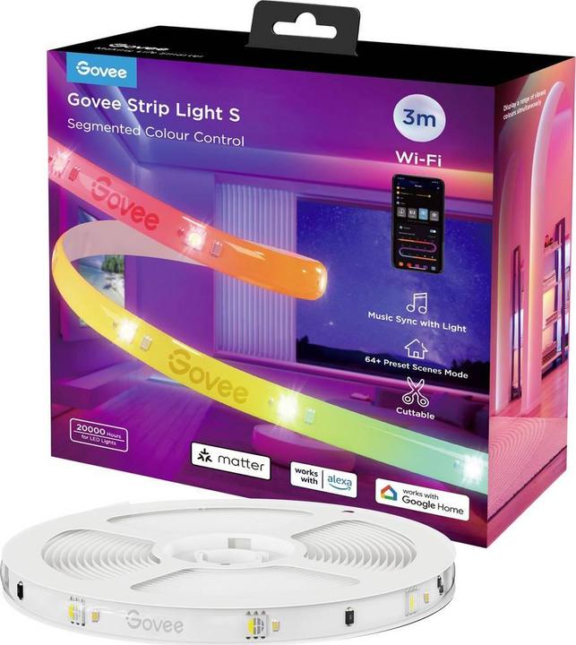 Produktbild Govee LED Strip Lights (RGBIC, 300 cm, Indoor)