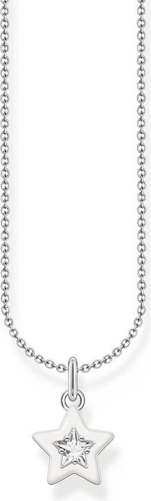 Thomas Sabo Kette mit Stern-Anhänger Silber (Kaltemail, 925 Sterlingsilber, 38 - 45 cm)