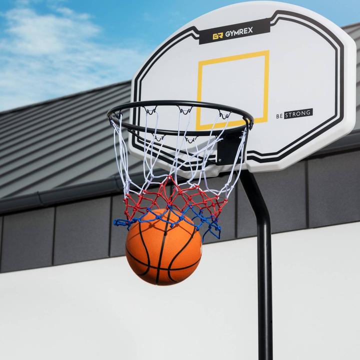Actual product image Gymrex Basketballkorb mit Ständer Basketballanlage wetterfest Korbanlage 190-260cm