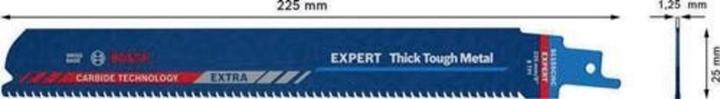 Bosch Professional Zubehör EXPERT ‘Thick Tough Metal’ S 1155 CHC Säbelsägeblatt, 10 Stück
