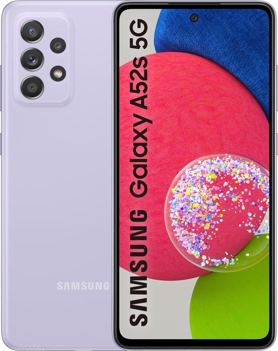 Produktbild Samsung Galaxy A52s EU (128 GB, Awesome Violet, 6.50", Hybrid Dual SIM, 5G)