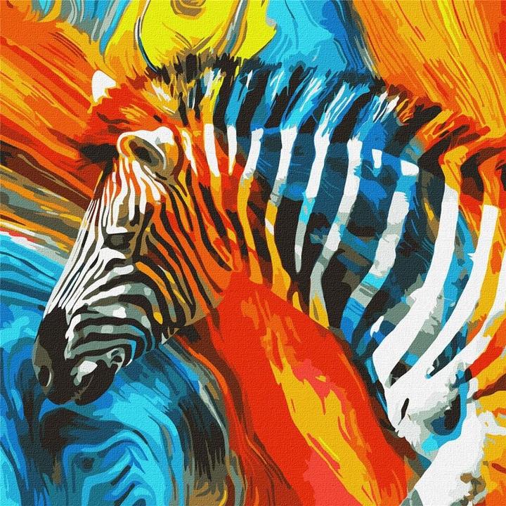 Produktbild Ideyka Malen nach Zahlen - Buntes Zebra 50x50cm