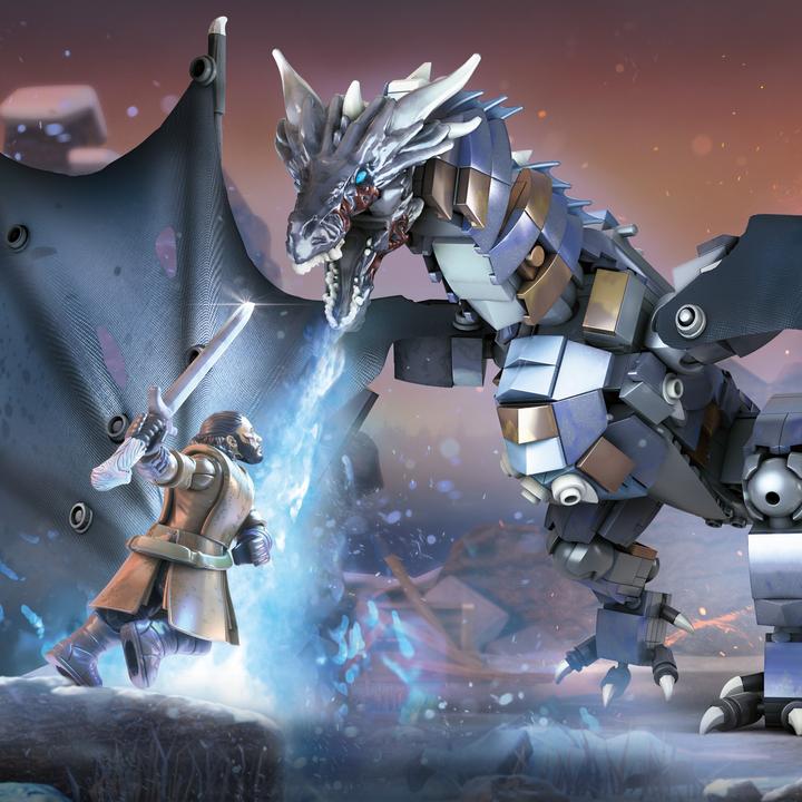Actual product image Mega Construx Probuilder Game of Thrones IceViserion Showdown