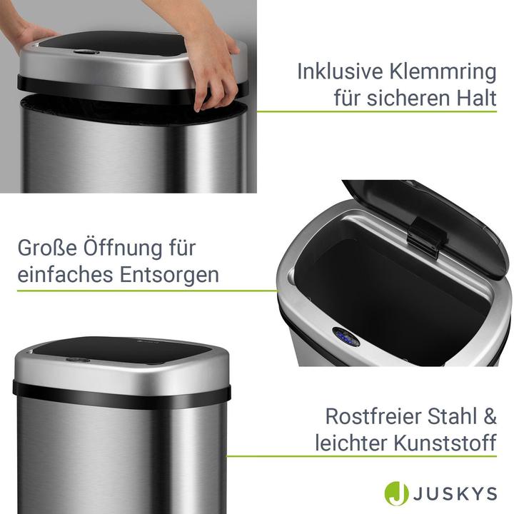 Actual product image Juskys Automatischer Mülleimer mit Sensor (60 l)