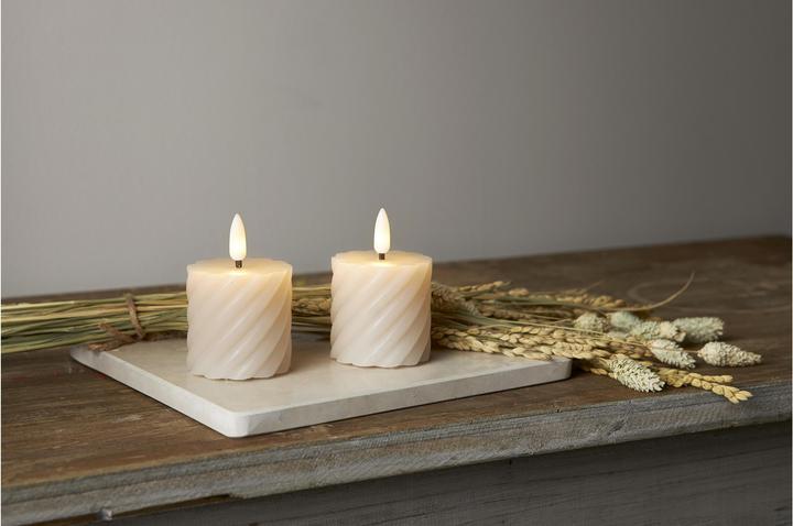 Actual product image Star Trading LED Pillar Candle 2 Pack Flame Swirl (2 x)