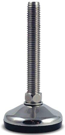 Rs Pro Verstellbarer Fuss M12 bis 400kg x 100mm, bis 10° neigbar / Edelstahl x 129mm