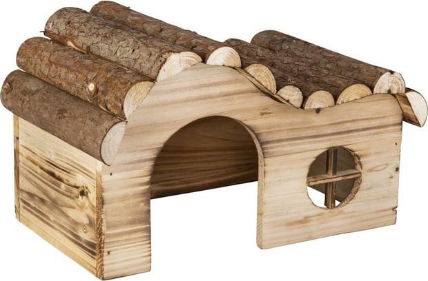 Actual product image Mica Pets Rodent accessories - Natural rodent house with curved roof - approx. 29 x 18 x 18 cm