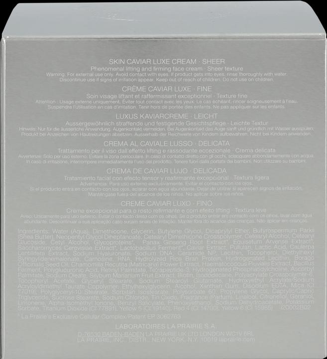 Actual product image La Prairie Luxe Cream Sheer (50 ml)
