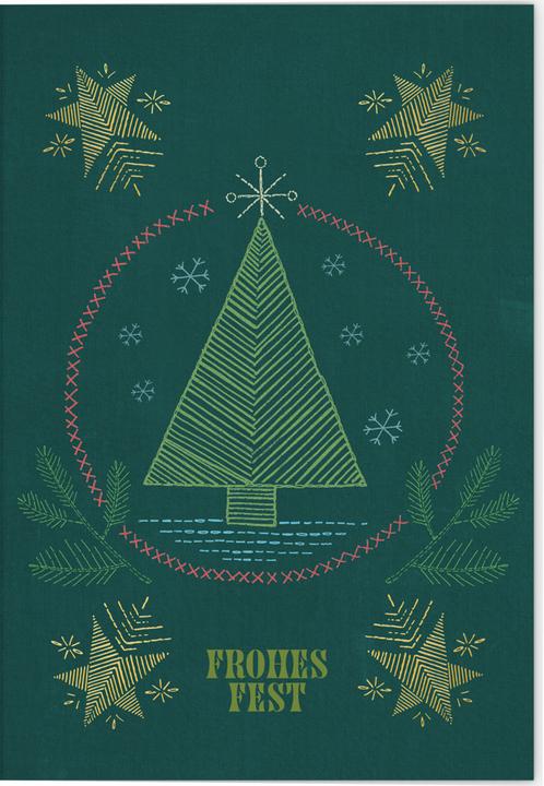 Produktbild VE Weihnachten Klappkarte Motiv Frohes (5 Stk.)
