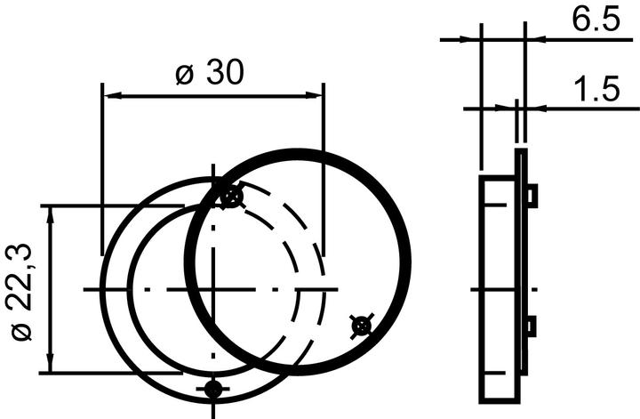 Actual product image Kaba Cylinder protection rosettes (Door rosette)