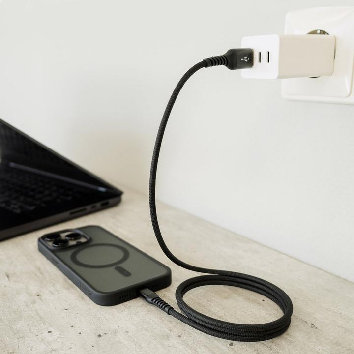 Produktbild Mobiparts USB-C to USB-C Magnetic Braided Cable 1m Black (1 m, 60 W)